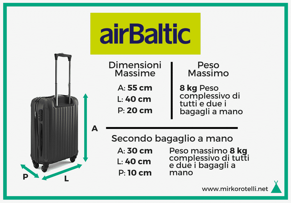 bagaglio a mano air baltic