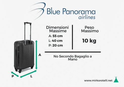 bagaglio a mano blue panorama