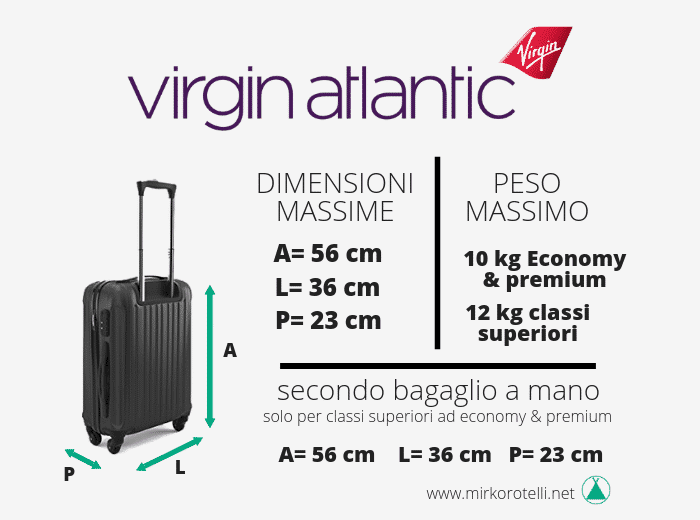 bagaglio a mano virgin atlantic